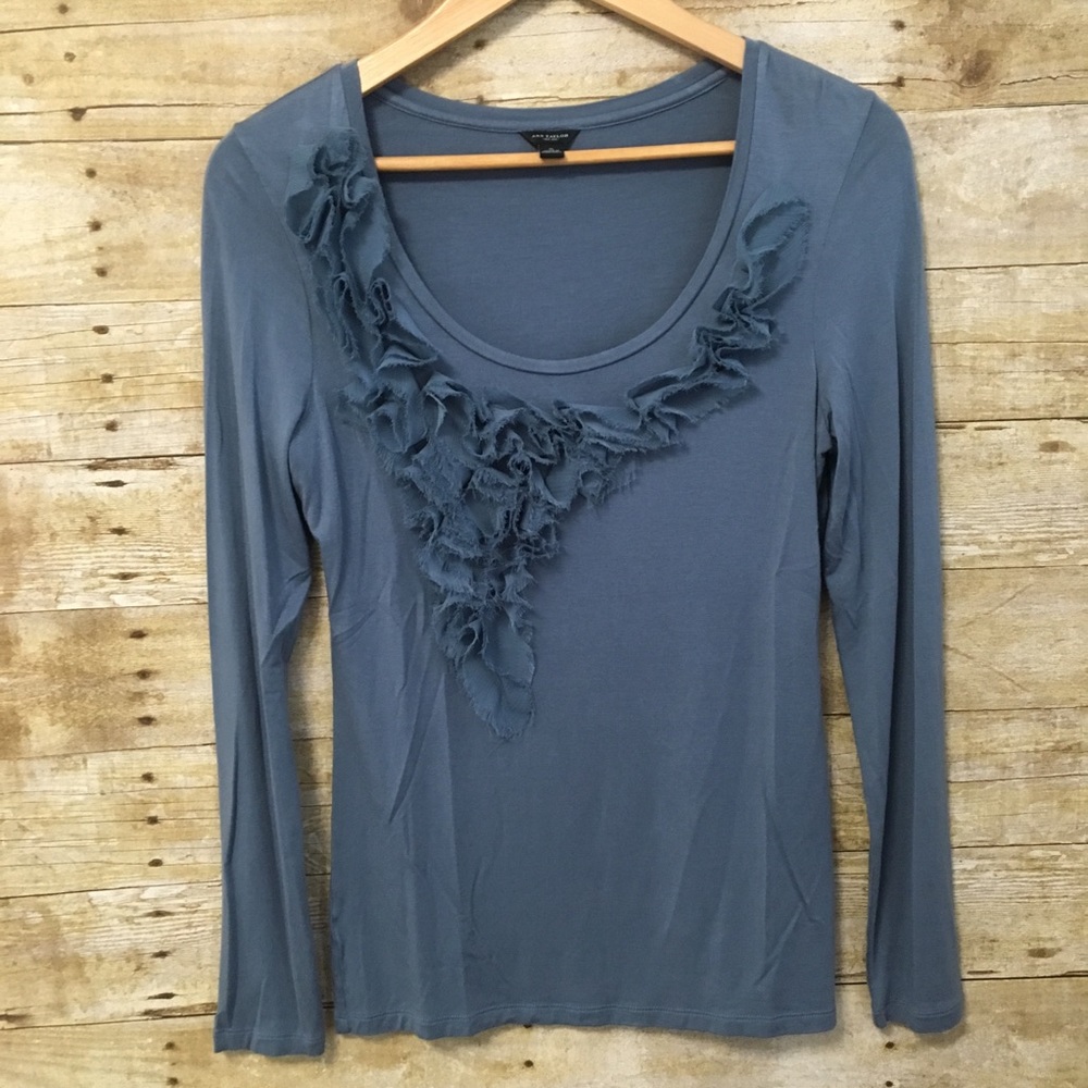 Ann Taylor gray blouse